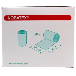 Noba Nobatex Fixierbinden, 10 cm x 4 m, 20 Stück, weiße Mullbinden, elastisch - Bild 1 von 4
