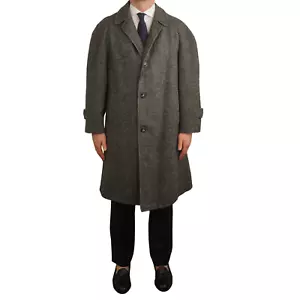 Herren Harris Tweed Mantel Overcoat reine schottische Wolle 90er EU54 UK/US44 HD186 - Bild 1 von 9