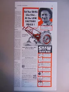 Pubblicità stampa artistica d'epoca trattore SHAW DU-ALL 1939 - Foto 1 di 1
