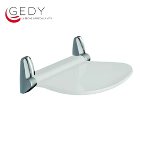 GEDY Sound - Sedile ribaltabile per doccia bianco - cromo , portata 120 Kg - Foto 1 di 2
