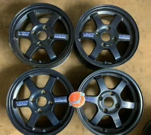 Rare Original Volk Racing Te37 Wheels 15x4H - Picture 1 of 5