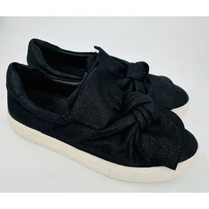  J Slides AUDRA Bow Top Sneaker Slipper Plateau schwarz Leder Gr. 6,5 klobig - Bild 1 von 9