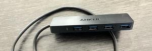 Anker 4-Port USB 3.0 Ultra Slim Data Hub USB Flash Drives Surface Pro, XPS Mac - Picture 1 of 5