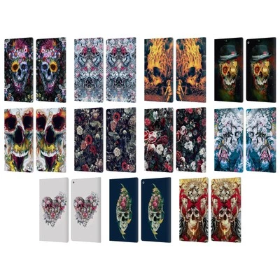 OFFICIAL RIZA PEKER SKULLS 9 LEATHER BOOK WALLET CASE FOR AMAZON FIRE - Image 1 of 4