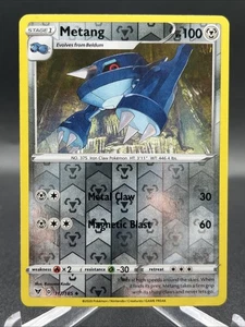 117/185 Metang Reverse Holo Pokemon TCG card Vivid Voltage Sword & Shield  - Picture 1 of 2