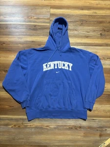 Vtg Y2K Nike Center Swoosh University of Kentucky Wildcats Pullover Hoodie XL - Picture 1 of 9