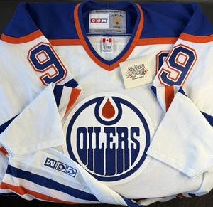 RARE Vintage CCM Edmonton Oilers Wayne Gretzky Jersey Used Men’s Size L official - Bild 1 von 9