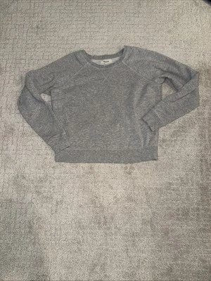 Madewell Cropped Sweatshirt Womens XS Gray Athleisure Gym Sport Core Camping - Image 1 of 4