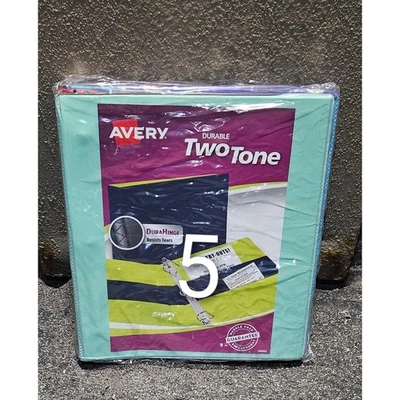PACK OF 2 Sealed Avery Two-Tone Durable View 3 Ring Binder 1 Inch Slant Rings - Image 1 of 4