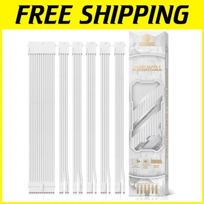 Tangle-Free 30cm 16 AWG PSU Cable Extension - Compatible with Dual CPU Systems - Image 1 of 4