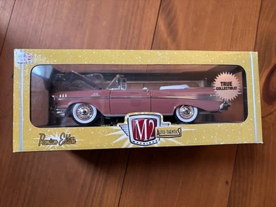 2011 M2 Machines 1957 Chevrolet Bel Air Convertible Pink 1:24 Premium NIB - Image 1 of 4