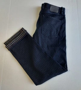 Robert Graham Classic Yates Pants Mens 34x30 Blue Speckled Cotton Stretch - Picture 1 of 9