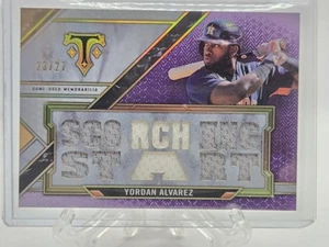 Yordan Alvarez #'d /27 - 2021 Topps Triple Threads Jersey Relics Amethyst SP - Bild 1 von 2