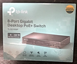 Neu im Karton TP-LINK TL-SG1008P 8-Port Gigabit Desktop Switch mit 4 Port PoE+ - Bild 1 von 5