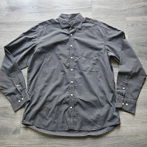 Gant Men's Long Sleeve Shirt Size Large Grey Gangham Great Condition - Picture 1 of 7