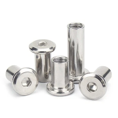 Hülsenmuttern Mit Flachkopf Innensechskant Geschlossen A2 Edelstahl V2a M2 - M10 - Bild 1 von 4