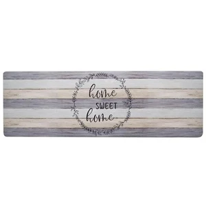 Cozy Living Home Sweet Home Modern Farmhouse Grey 17.5 in. x 55 in. Kitchen Mat - Picture 1 of 5
