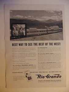 1960 DENVER & RIO GRANDE WESTERN RAILROAD vintage print ad - Picture 1 of 1