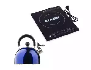 Portable Induction Cooker 2000W, Slim, Adjustable Power Setting+ Camping Kettle - Picture 1 of 12