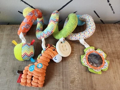 Infantino Spiral Car Seat Stroller Activity Toy Infant Mirror Teether Girraffe - Image 1 of 4