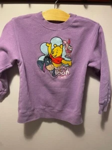 Disney Girls Purple Pooh & Friends Sweatshirt Size Small(5-6) FAST FREE SHIP - Picture 1 of 6