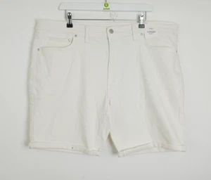 M&S Men's Cotton Vintage Wash White Denim Shorts Size 42" NEW F2 - Picture 1 of 10