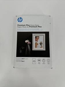 HP Premium Plus 4" x 6" błyszczący papier fotograficzny 100 ct 80 funtów. - Zdjęcie 1 z 3