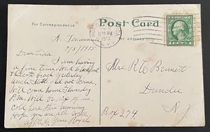 North Tonawanda, New York Post Card - mailed Jul 6, 1915 to Dundee, NY - Picture 1 of 2