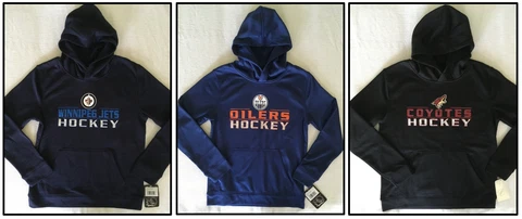NHL Youth Hoodie Sweatshirt, Edmonton Oilers, Arizona Coyotes, Winnipeg Jets Cover