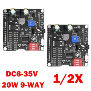 1/2x 20W 9-way MP3 Player Voice Playback Module DC6-35V D-class Audio Board NEW - Picture 1 of 15
