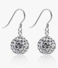 Earrings Pendant Indian Boho Silver Plated Discoball Wedding