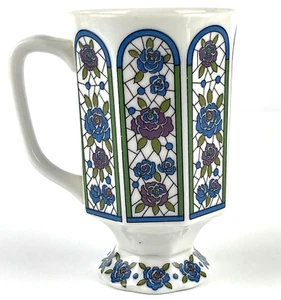 ROYAL CROWN Arnart Smug Mugs Notre Dame Stained Glass Window Pattern 33/791 - Picture 1 of 10