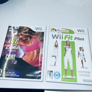 Wii Fit Plus Game With Manual and Zumba Fitness Core With Manual - Picture 1 of 4