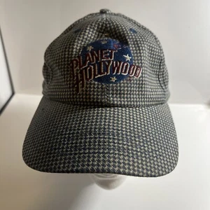 VINTAGE 1995 Planet Hollywood Hat Herringbone Snapback Cap 90s NWOT - Picture 1 of 8
