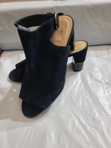 Alfani Step N Flex Blue Suede Floriss F39981 Block Heel Mule Size 9.5 NEW - Picture 1 of 13
