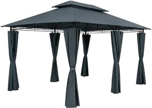 Gazebo da Giardino Topas 3x4m Metallo Idrorepellente Tendone Baldacchino - Foto 1 di 7