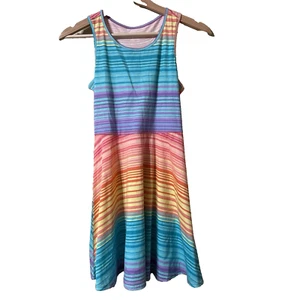 The Children Place Girl LARGE 10/12 Dress Stripe Sleeveless NWT with flaw - Picture 1 of 7