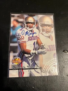 1996 Score Board Derrick Mayes autografo RC Notre Dame - Foto 1 di 1