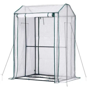 Green Fingers Mini Greenhouse PE Cover Green House Roll-Up Zippered Door 1.0x0.8 - Picture 1 of 7