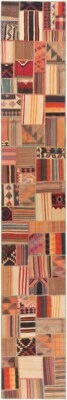 Kelim Patchwork Handgewebter Perserteppich 536x83 cm-Läufer,Orient,Nomadic,kilim - Bild 1 von 4