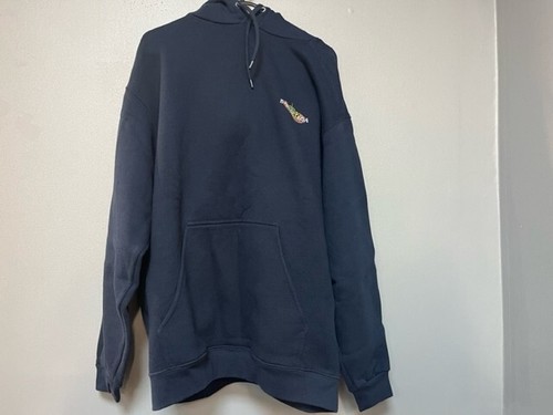 Felpa con cappuccio pullover con logo Balenciaga blu Bonjour da uomo taglia XS