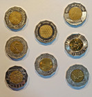 Croatia currency 8 coin set bimetallic commemorative coins 25 Kn HRK Kuna rare