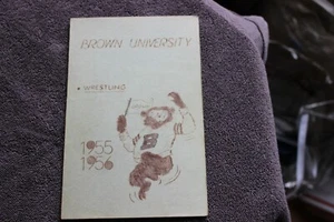 1955-56 Brown University 4-page wrestling scorecard v. Yale - Picture 1 of 3