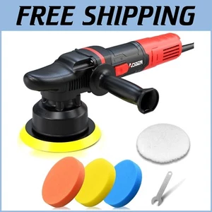 Car Detailing Polisher Kit: 6 Inch Buffer with 4 Foam Pads, 1 Wool Disc Included - Picture 1 of 8