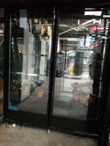 Black Refrigerated 2 Glass Door Floral Case with LED Lighting - Picture 1 of 12