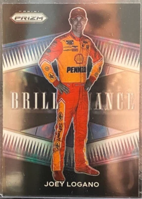 2022 PANINI PRIZM NASCAR JOEY LOGANO BRILLIANCE SILVER PRIZM HOLOGRAM - #B-10 - Image 1 of 2