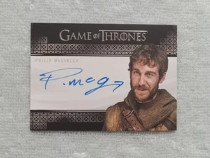 Rittenhouse Game of Thrones Philip McGinley Anguy Auto Autograph w/ Top Loader - Picture 1 of 2