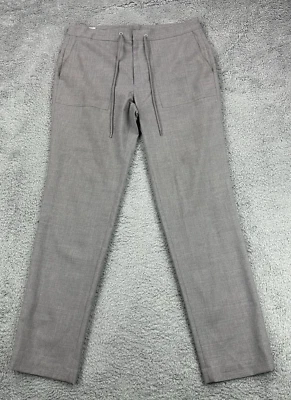 Pantalones Brooks Brothers Rojo Polar Para Hombre 34x32 Gris Ligero Cordón Lana Foto 1 de 4