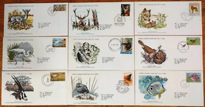 WORLDWIDE 1976-1979 WILDLIFE VERY FINE 9 x FDC + 9 CARD DIFERENT COUNTRY Set#15 - Picture 1 of 2