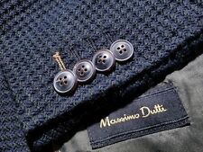 Unconstruct Wool Knit Woven tweed Blue/Green Check Jacket Blazer Coat 48 38R